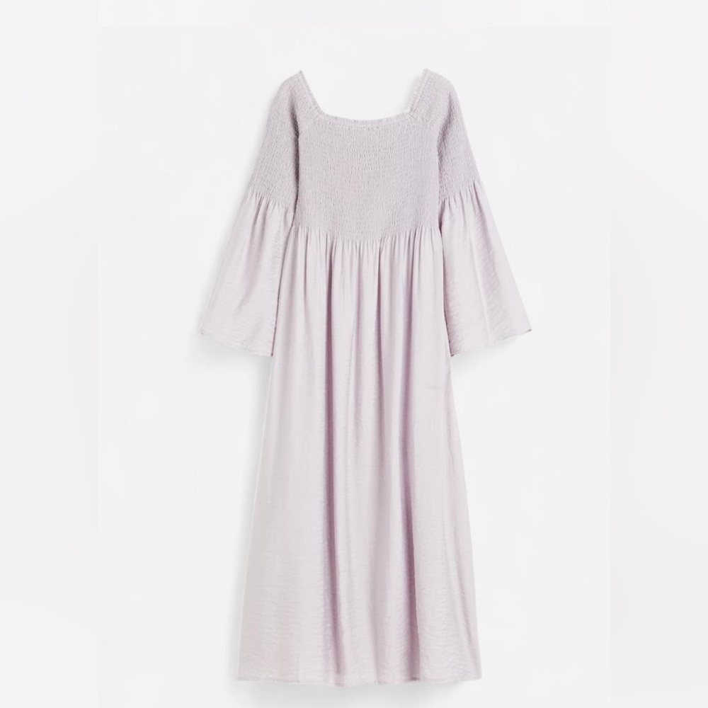 H&M Lavender Maxi Dress with Smocked Bodice